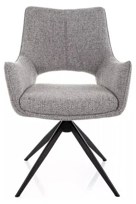 Image de Chaise pivotante en tissu - Gamme Fino II - Gris