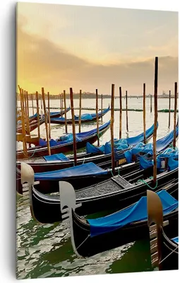 Produktbild von Bild auf Leinwand - Leinwandbild - Einteilig - Venedig Gondel - 80x120cm - Wand Bild - Wanddeko - Wandbilder - Leinwanddruck - Kunstdruck - Wanddekoration - Leinwand bilder - Wandbild - PA80x120-3531