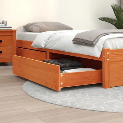 Produktbild von vidaXL Bettschubladen 2 Stk. Wachsbraun Massivholz Kiefer