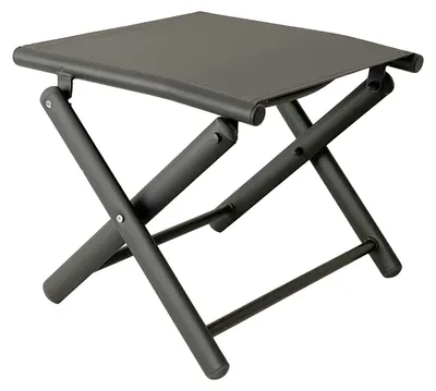 Produktbild von Garten Klapphocker / Fußhocker Metall - Textilen Anthrazit / Grau