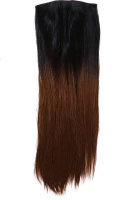 Produktbild von WIG ME UP Halbperücke Clip-In Extension lang glatt Ombre Schwarz Kupferbraun BR18709-1T30