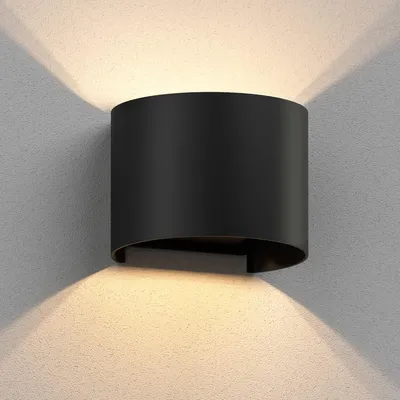Immagine prodotto di Ledscom Lampada da parete per esterni IP65, nero opaco, rotonda