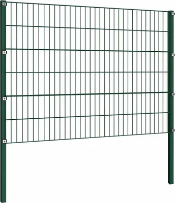 Obrázek produktu pro vidaXL Plotový prvek s železnými sloupky 176,5 x 120 cm Zelený