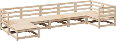 Produktbild von vidaXL 7-tlg. Garten-Sofagarnitur Massivholz Kiefer