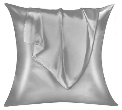 Produktbild von Set mit 2 Satin-Kissenbezügen, 50 x 50 cm, seidig weich, haut- und haarschonend, -, dunkelgrau