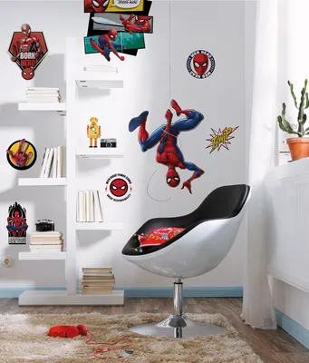 Produktbild von Komar Wandtattoo - Spider -Man Web Head - Größe: 100 x 70 cm (Breite x Höhe)