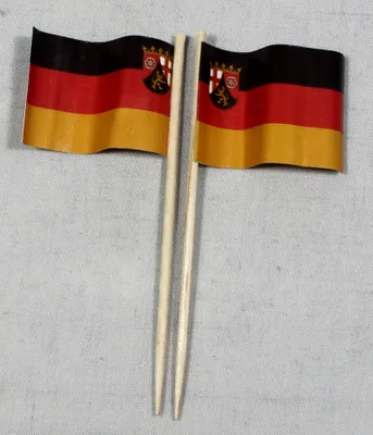 Produktbild von Party-Picker Flagge Rheinland Pfalz Papierfähnchen in Spitzenqualität 25 Stück Beutel