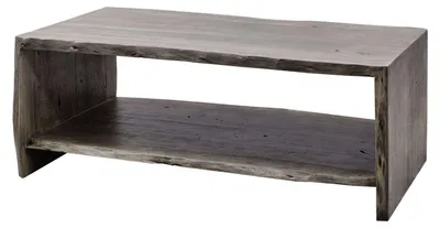 Immagine prodotto di MASSIVMOEBEL24 | tavolino da salotto in legno di Acacia 120x60x45 grigio scuro laccato PURE ACACIA #430