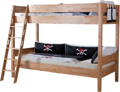 Produktbild von Relita - Etagenbett Stefan Buche massiv natur lackiert, 90x200cm, Stabverleimt