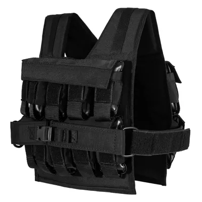 Produktbild von KOMFOTTEU Gewichtsweste 20kg, verstellbare Trainingsweste für Herren und Damen, strapazierfähige Laufweste mit 20 Sandsäcken für Krafttraining, Fitnessstudio & Crosstraining, schwarz