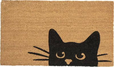 Produktbild von Clayre & Eef Fußmatte 75x45 cm Braun Kokosnuss Katze