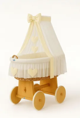 Produktbild von Baby-Weidenbett Amelie – Handgeflochtener Korb – Natürliche Materialien für eine sichere Schlafumgebung