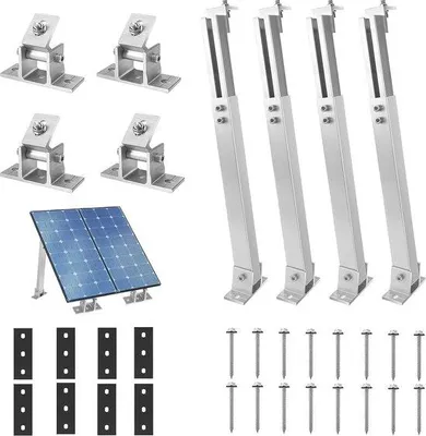 Produktbild von Solarmodulhalterung für Flachdach, verstellbar 15°-30°, Dachmontage