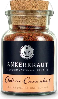 Produktbild von Chili con Carne, scharf, 80g im Korkenglas