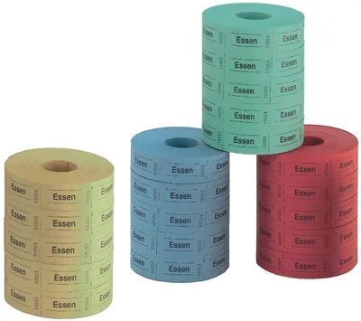 Produktbild von Essenmarken farblich sortiert VE=8x5000 Stück