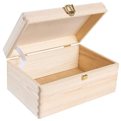 Productafbeelding van Creative Deco Decoratieve Houten Opbergdoos, 30 x 20 x 14 cm