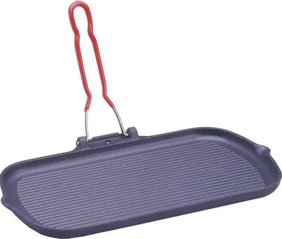 Immagine prodotto di Griglia rettangolare in ghisa 37x22cm nera Invicta 32700