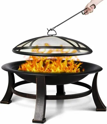 Produktbild von Feuerkorb - Außenfeuerstelle - Gartenfeuerstelle - Feuerstelle - Grillfeuerstelle - Groß, 76x76x46 cm