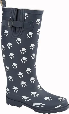 Obrázek produktu pro StormWells - Dámské gumové holínky se vzorem tlapek DF2215 (35,5 EU) (námořnická modrá)