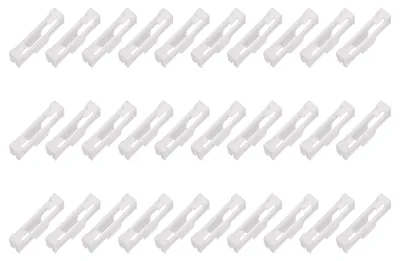 Servokabelclips mit Schloss, 30 Stück, ABS, weiß, 31 mm