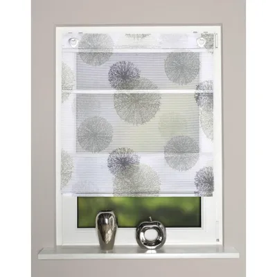 Produktbild von Home Wohnideen Raffrollo Pusteblume stein 130 x 45 cm