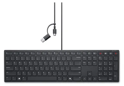 Image de DELL KB525C clavier Bureau USB QWERTY US International Noir