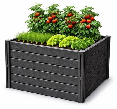 Obrázek produktu pro Vyvýšený záhon 2 ks BASE PLANT 75,6 cm, antracit