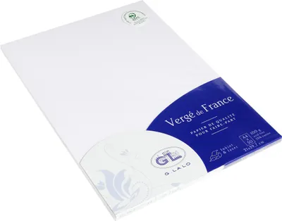 Produktbild von G.Lalo 4x Pkg 50 Bl Vergé-Papier, A4, 100g, Vergé de France Extra weiß 47250L