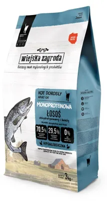 Image de WIEJSKA ZAGRODA Monoprotein Saumon - nourriture sèche pour chats - 3kg