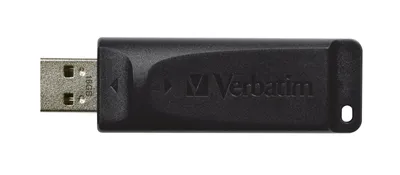 Produktbild von Verbatim Slider - USB-Stick 16 GB - Schwarz, 16 GB, USB Typ-A, 2.0, 10 MB/s, Dia, Schwarz