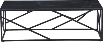 Produktbild von Couchtisch - Keramik & Metall - Marmor-Optik Schwarz - MELRONE
