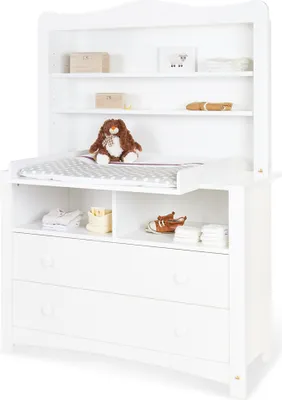 Produktbild von Wickelkommode 'Florentina' extrabreit, inkl. extrabreitem Regalaufsatz