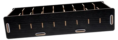 Produktbild von Holz Aufbewahrungsbox mit Fächern Kleiner Organizer für Schreibtisch Multifunktionale Holz Tischkartenhalter und Büro Desktop Organizer in Schwarz für Karten und Kleinteile