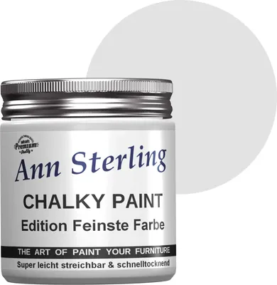 Produktbild von Ann Sterling Kreidefarbe Shabby Chic Farbe: 250ml. Lack Chalky Paint - Canny Grey