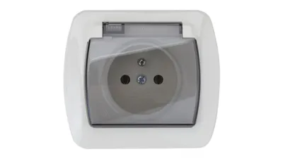 Produktbild von Einzelsteckdose mit Erdung IP44 beige AKORD AGZ1BE/12A Kontakt-Simon