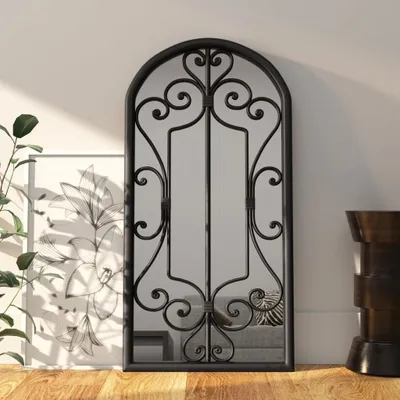 Obrázek produktu pro The Living Store Zrcadlo černé 70x30 cm Železo pro vnitřní použití