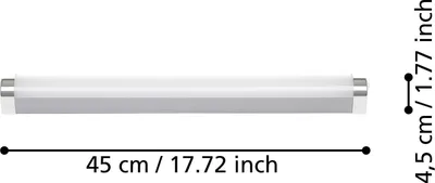 A product image with dimensions indicated.