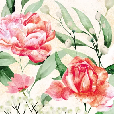 Produktbild von 20 Servietten Rose Symphonie - Symphonie von Rosen 33x33cm