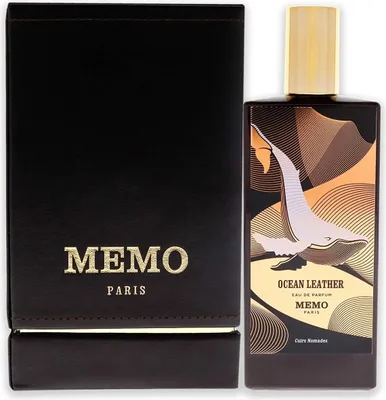 A perfume bottle and its packaging are displayed side-by-side against a white background.