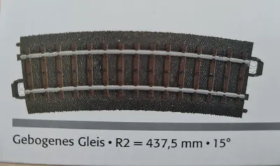 Produktbild von Märklin 24215, gebogenes C-Gleis, Märklin