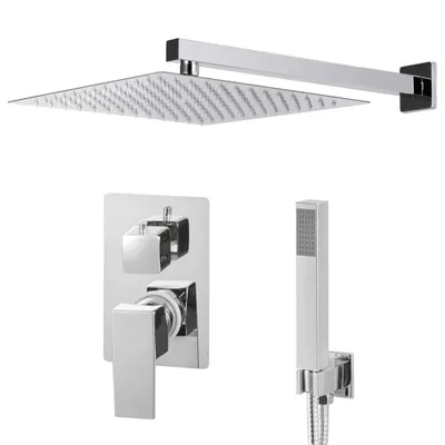 Image de vidaXL Système de douche acier inoxydable 201 argenté