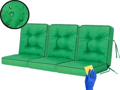 Produktbild von Schaukelkissen-Set "VENUS" – 3 Stück 60×110 cm | Bankkissen Garden Kissen Schaukelauflagen Bankauflagen Auflagen Kissen | HobbyGarden