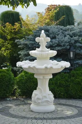 Produktbild von Casa Padrino Barock Springbrunnen Weiß Ø 100 x H. 146 cm