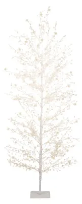 Productafbeelding van Warm wit 1755 Micro-LED verlichte boom pvc wit H 180 cm Lumineo