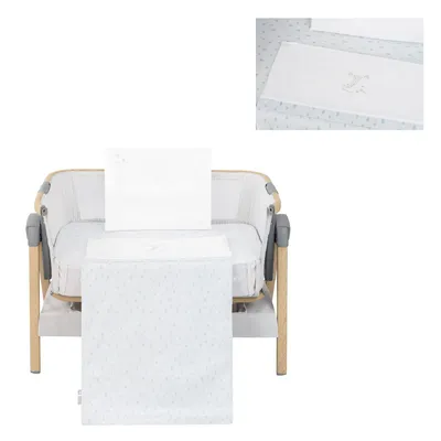 Produktbild von Kikkaboo Babywiege Bettwäsche-Set 5-tlg, Decke 85 x 55, Kissen 45 x 35, Laken grün