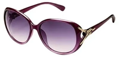 Produktbild von GKA Damen Sonnenbrille mit Farbverlauf Brille UV 400 mit goldenem Bügel Katze - lila