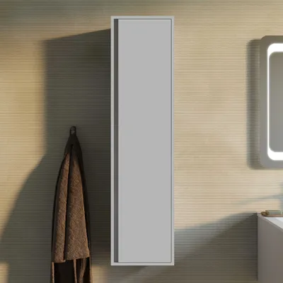 Produktbild von Platzsparender Hängeschrank 140x33x16 cm, Hellgrau | Moncao
