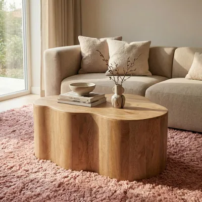 Productafbeelding van Salontafel Moos Organisch Naturel 70cm - Giga Meubel