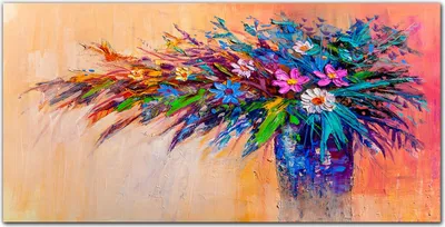 Produktbild von Coloray Bild aus Leinwand 100x50 Leinwand Dekoration - Blumenstrauß
