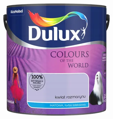 Produktbild von Latex Wandfarbe matt Innen, Rosmarinblüte Lavendelton, hohe Deckkraft, 2,5 L